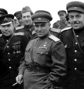 Николай Берзарин вместе с союзниками